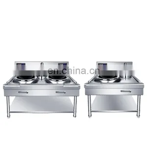 Commercial Induction Cooker High Power 15KW Double Burner Three-phase Electric Concave Surface Canteen Big Pot Fierce Stove Sing thumbnail-1