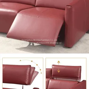 Space Capsule Italian Minimalist Leather Functional Sofa Corner Living Room Electric Sofa Combination thumbnail-5