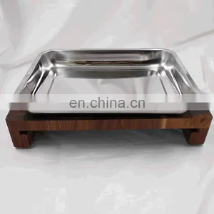 Extra Large Walnut Chopping Board Cutting Board With Stainless Steel Tray thumbnail-5