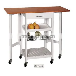 Wooden Foldable Dining Room Trolley thumbnail-1
