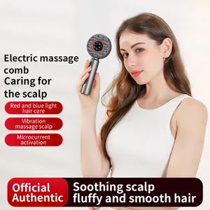 Micro-Current Red Light Therapy Scalp Massage Comb Multi-Purpose Vibrating Hair Care Styling Beauty Personal Care Device thumbnail-2