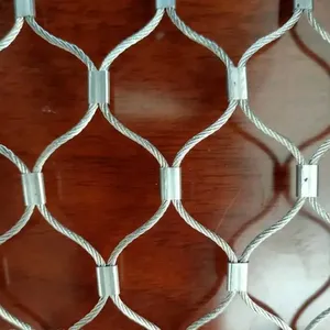 Flexible 304 Stainless Steel Rope Mesh Safety Net Fence Netting Anti-Fall Netting for Zoo Cage Fence Balcony Stair thumbnail-4