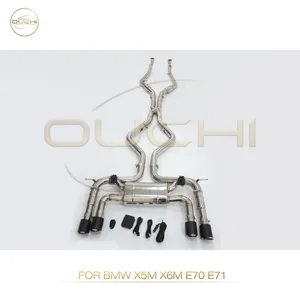 304 Stainless Steel Cat-Back Exhaust System for BMW X6 M50I/X5M X6M E70 E71/X5M X6M F85 F86/X7 M50I G07 Performance Exhaust Electronic Valve With Tips thumbnail-2