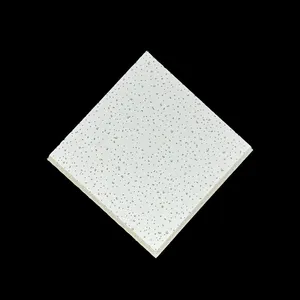 Smooth White Mineral Fiber Ceiling Tile 8mm 10mm Light Weight Ceiling for Warehouse thumbnail-1