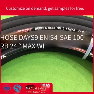 Sae 100 r6 Fiber Braided Rubber Hose, Medium and Low Pressure Reinforced Oil Pipe, r6 Single-layer Fiber Return Oil Pipe thumbnail-2