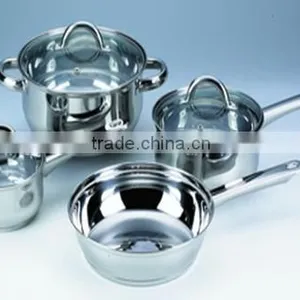 7pcs Double Bottom Stainless Steel Cookware Sets thumbnail-1