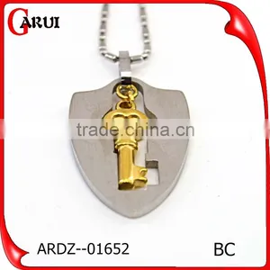 Vacuum Plating Color Stainless Steel Pendants Jewellry Couple Key Pendant thumbnail-2