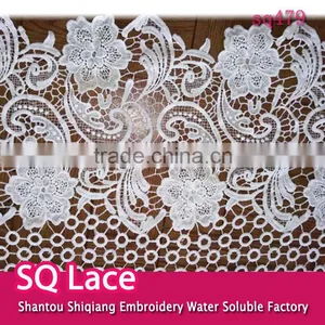 Embroidery Lace Fabric Milk Silk Water Soluble Full Lace for Garment Accessory thumbnail-1
