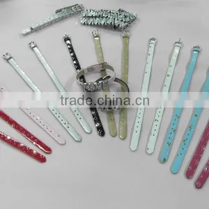 Whole Letter Alphabets PU Leather Wristbands Bracelet for Ladies With Popular Styles thumbnail-1