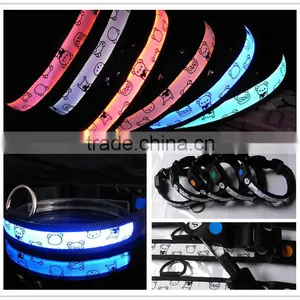 Led Shining Dog Collars on Neck, Glow in the Dark thumbnail-1