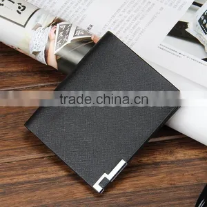 Wholesalers China Lastest 4 Color Cross Pattern Short Mens Leather Wallet thumbnail-4