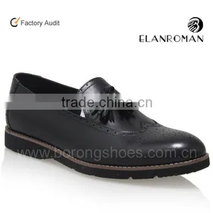 Genuine Leather Casual Tassel Shoes for Men With Black Color Fashion Man Casual Shoe thumbnail-1