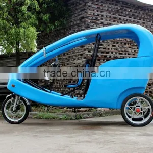 JOBO FRP Three Wheel Motor Cycle 1Kw Electric Rickshaw Pedicab, Velo Taxi thumbnail-1
