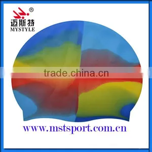 Multi Color Cheap National Silicone Swim Caps thumbnail-3
