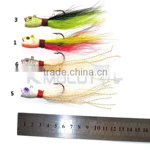 Wholesale Bass Fishing Lure Bucktail Jig Fly Fishing Bait thumbnail-5