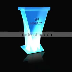 Frosted Color Acrylic Podium With Different Color, Clear Acrylic Podium With RGB Light thumbnail-1
