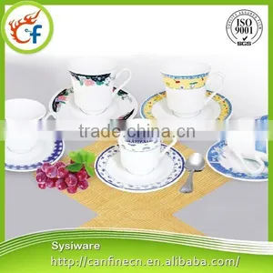 2015 Spring Fair New Design Fine Porcelain Tea Set With Flower Decal Printing,ceramic Tea Cup and Saucer thumbnail-6