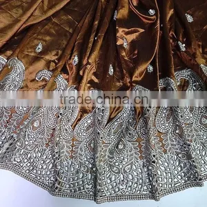 2016 Beaded George Fabric /new Design Women India Raw Silk George Lace Fabric thumbnail-1