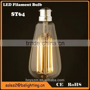 ST64/ST21 COB Led Filament Bulb With E27 E14 E26 B22 Base thumbnail-1