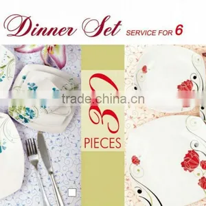 Hotsale New Bone China 30pcs Square Shape Dinner Set for Homeware,kitchenware thumbnail-1