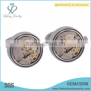 Copper Vintage Watch Cufflinks,floating Locket Watch Movement Cufflink thumbnail-1