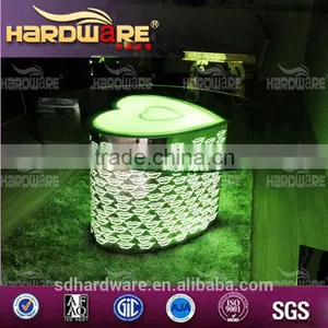 New Model Led Bar Table,glass Round Led Light up Wedding Table thumbnail-5