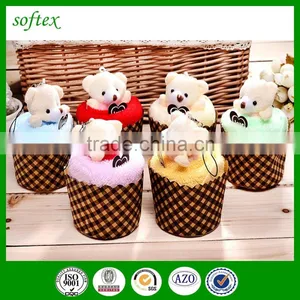Bear Design Wedding Cake Towel Gift Basket Pretty Cake Towel thumbnail-1