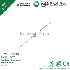 Genuine Original 1N5358B DO35 Zener Diode 5W 22V thumbnail-1