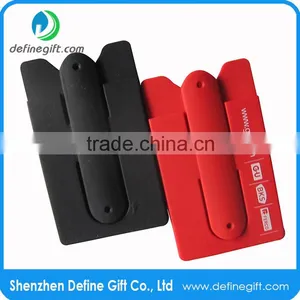 Promotion Gift Silicone Smart Wallet With Snap Stand for Cell Phone thumbnail-1