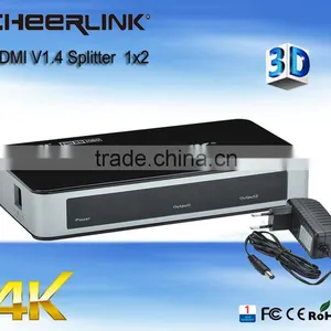 CHEERLINK 1in 2 Out Full HD/3D HDMI Amplifier Splitter Multiple Displays thumbnail-1