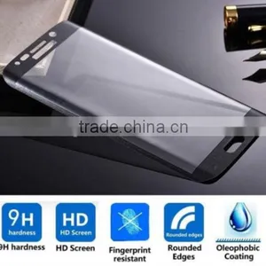 3D Curver Anti-shock Tempered Glass Screen Protector, Anti-fingerprint Full Cover Edge to Edge Glass Film for Samsung s6 Edge thumbnail-2