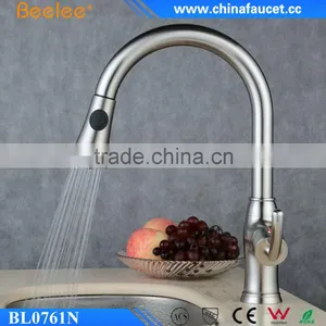 Beelee BL0761N American Style CUPC Approved Commercial Sprayer Single Handle Kitchen Faucet With Pull-Out Spout Brushed Nickel thumbnail-5