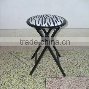 Living Room Furniture Metal Folding Stool Children Chair With PVC Cushioned Seat thumbnail-3