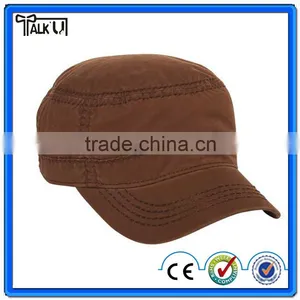 Brown Washed Cotton Custom Logo Military Cap/army Cap Hat thumbnail-4