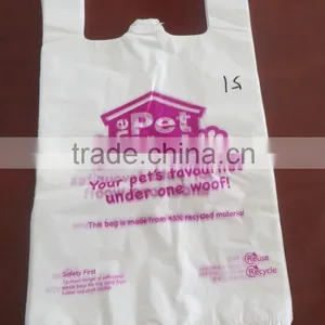 Printing HDPE Recyle Material T-SHIRT Shopping Plastic Bag thumbnail-4