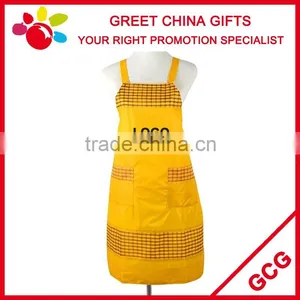 Wearproof Poly Cotton Blended Fabric Promotional Fancy Salon Waist Apron With Pockets thumbnail-5