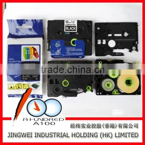 Compatible Brother tz Label Tape Black on White 9mm Tz-221 thumbnail-2