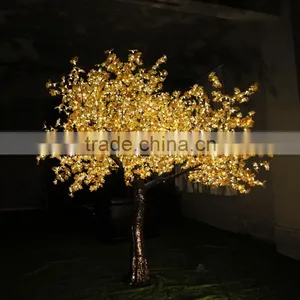 3m Warm White Outdoor Holiday Decoration Artificial Plants Yellow Leaf Maple Tree Lights thumbnail-1