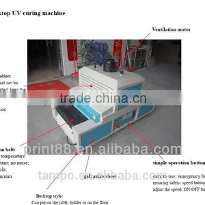 TM-200UVF Mini Desktop Flat Surface UV Curing Machine With Dryer thumbnail-2