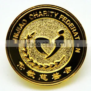 Gold Charity Federation Heart Lapel Pin Mark thumbnail-1