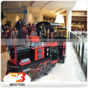 Beston Kids Ride Fiberglass Electric Trackless Diesel Road Train Indoor Playground Electric Trains thumbnail-6