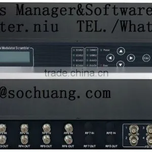 4in1 Dvb-s2 to Dvb-c Qam Transmodulator With Scrambler(DisEqc/22KHz,6*DVB-S/S2+6*ASI In,4 QAM RF Out) thumbnail-1