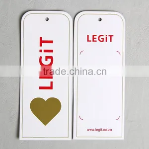 Circle Paper Hangtag With Gold Stampling for Girl's Dress thumbnail-3