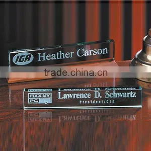 Laser Engraving Glass Name Plate Plaque thumbnail-1