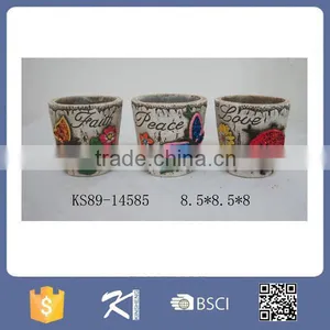 Colorful Aniaml Pattern Stone Flower Pot thumbnail-3