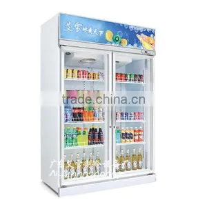 Freezer Showcase Upright Frozen Display Freezer Glass Door thumbnail-1