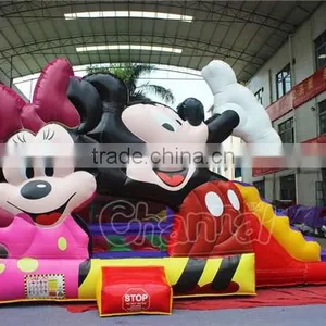 Commercial Grade Mickey Minnie Mouse Inflatable Jumping Castle, Inflatable Bouncy Castle Slide thumbnail-1