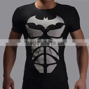 201superman Bat-men/spiderman t Shirt Men Cool Casual Style Short Sleeve Round Neck Personalized Shirts thumbnail-2