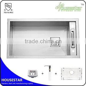 Modern Kitchen Design Large 304 Steel Undermount Single Bowl Kitchen Sink thumbnail-6