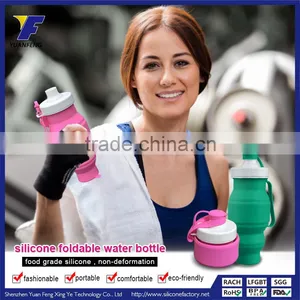 BPA Free Silicone Sports Water Bottle Wholesale thumbnail-3
